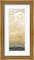 Abstract Waves Black/Gold Panel II Fine Art Print