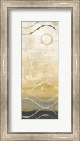 Abstract Waves Black/Gold Panel II Fine Art Print