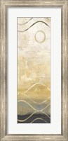 Abstract Waves Black/Gold Panel IV Fine Art Print