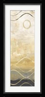 Abstract Waves Black/Gold Panel IV Fine Art Print