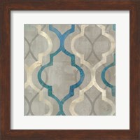 Abstract Waves Blue/Gray Tiles III Fine Art Print