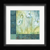 White Poppy Garden I Framed Print