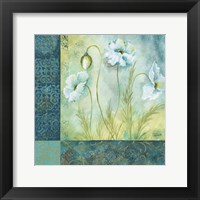 White Poppy Garden I Framed Print