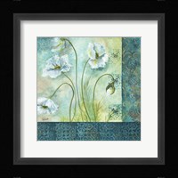 White Poppy Garden II Framed Print