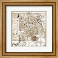 Euro Map II - Rome Fine Art Print