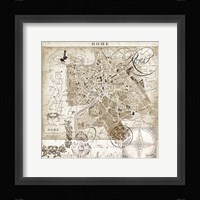 Euro Map II - Rome Fine Art Print