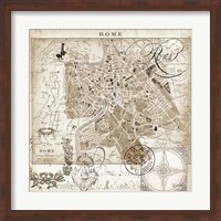 Euro Map II - Rome Fine Art Print