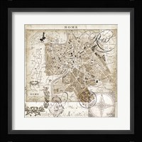 Euro Map II - Rome Fine Art Print
