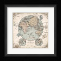 World Hemispheres I Framed Print