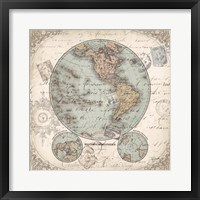 World Hemispheres II Framed Print