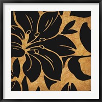 Black and Gold Flora 1 Fine Art Print