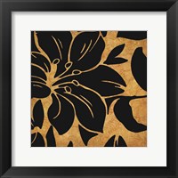 Black and Gold Flora 1 Fine Art Print