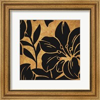 Black and Gold Flora 2 Fine Art Print