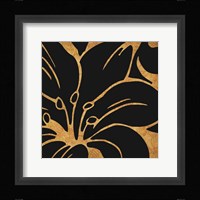 Black and Gold Flora 3 Fine Art Print