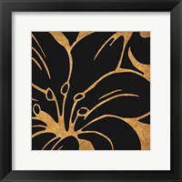 Black and Gold Flora 3 Fine Art Print