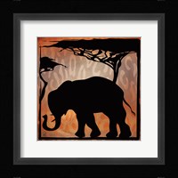 Safari Silhouette IV Framed Print