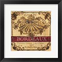 Grand Vin Wine Label III Framed Print