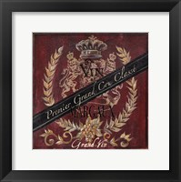 Grand Vin Wine Label IV Framed Print