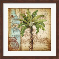 Antique Nautical Palms I Fine Art Print