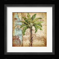 Antique Nautical Palms I Fine Art Print