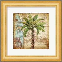 Antique Nautical Palms I Fine Art Print