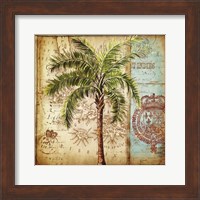Antique Nautical Palms II Fine Art Print