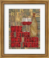 Printers Block Wine and Friends II Fine Art Print