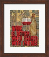 Printers Block Wine and Friends II Fine Art Print