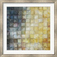 Yellow Gray Mosaics I Fine Art Print