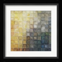 Yellow Gray Mosaics II Framed Print