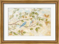 Blue Birds Branch Fine Art Print