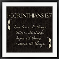 1 Corinthians 13-7-NKV Fine Art Print