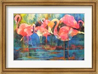 Flirty Flamingos Fine Art Print