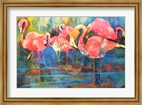 Flirty Flamingos Fine Art Print