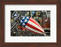 Patriotic Motorcycle with Stars and Stripes Fine Art Print
