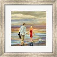 Walking Down the Shore Fine Art Print