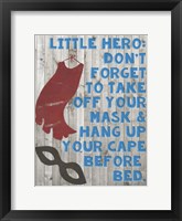 Little Hero III Framed Print