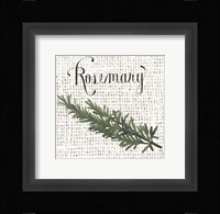 Burlap Herbs I Framed Print
