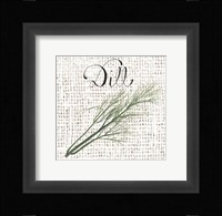 Burlap Herbs III Framed Print