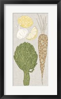Contour Fruits & Veggies VI Framed Print