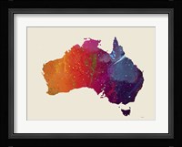 Australia Map 1 Fine Art Print