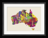 Australia Map 2 Framed Print