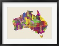 Australia Map 2 Framed Print