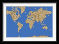 World Map - Sand Dots 1 Fine Art Print