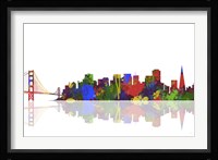 San Francisco California Skyline 1 Framed Print