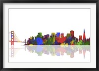 San Francisco California Skyline 1 Framed Print