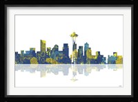 Seattle Washington Skyline 1 Framed Print