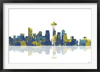 Seattle Washington Skyline 1 Framed Print