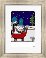 Chef in Sleigh Fine Art Print