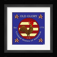 Rooster Old Glory Fine Art Print